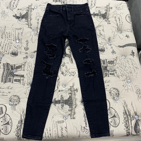 American Eagle Outfitters Denim - American Eagle Black knee rip jeans 2